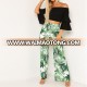 Printed Elasticated Waist Women Wide Leg Trousers