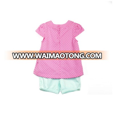 Girl Summer Wear T Shirt Top & Short 2pcs Cloth Set