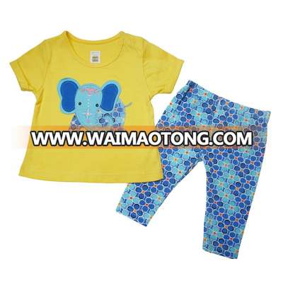 Fancy Kids Animal Applique Wear Matching Legging Cloth Set