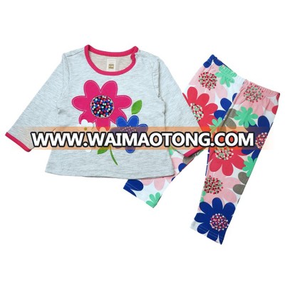 Attractive Baby Girl Pretty T Shirt+ Pant Kid 2 PCS Clothing Set